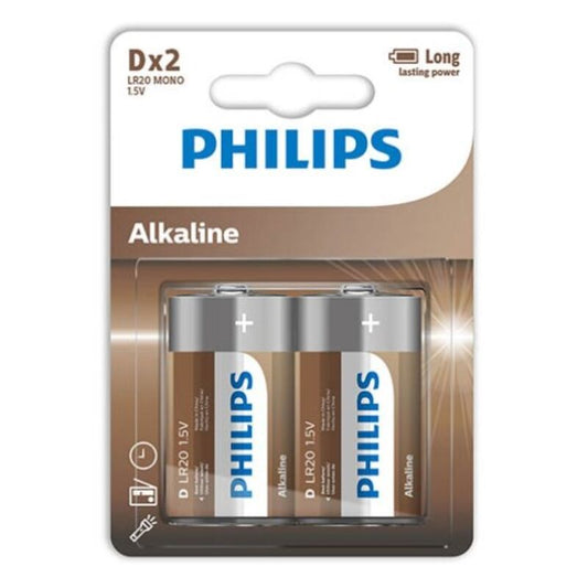 PHILIPS - ALKALINE BATTERIE D LR20 BLISTER*2