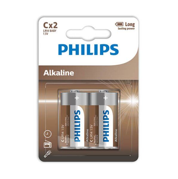 PHILIPS - ALKALINE BATTERIEN C LR14 BLISTER*2