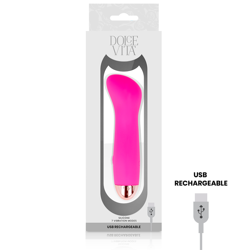 DOLCE VITA - AUFLADBARER VIBRATOR EINE ROSA 7 GESCHWINDIGKEIT