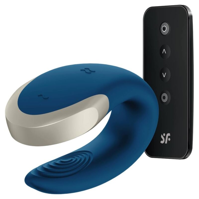 SATISFYER - DOUBLE LOVE LUXURY PARTNER VIBRATOR BLAU