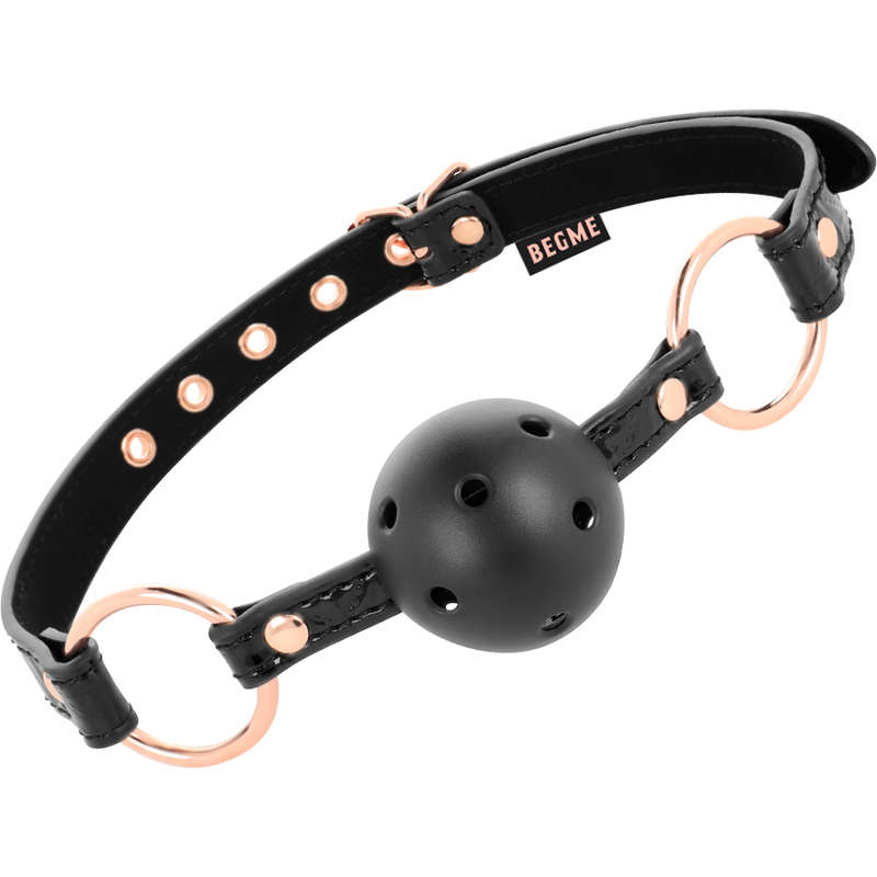 BEGME - BLACK EDITION BALLKNEBEL VEGANES LEDER