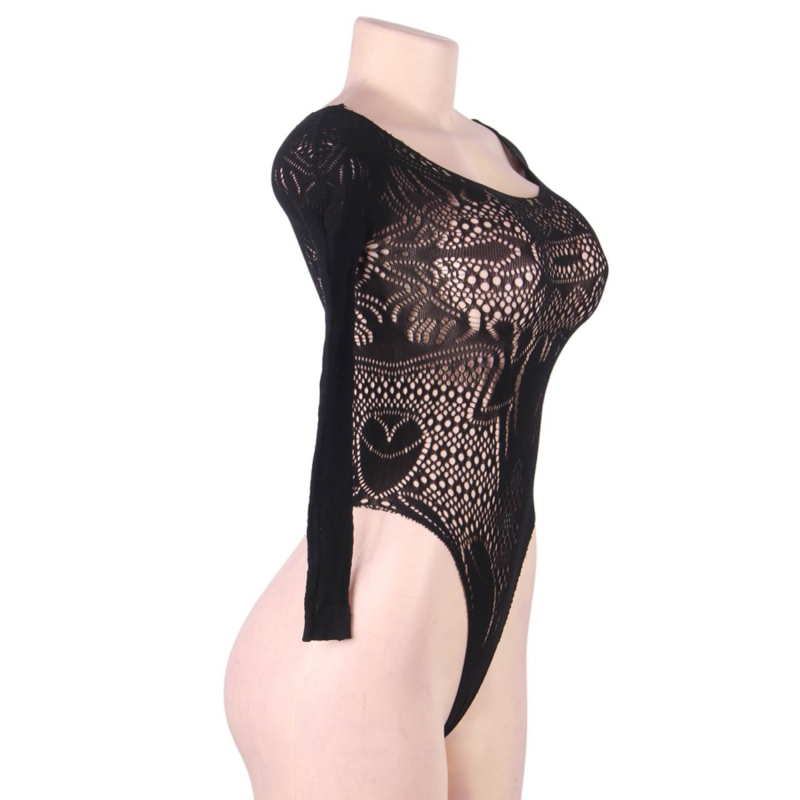 QUEEN LINGERIE - LANGARM TEDDY S/L