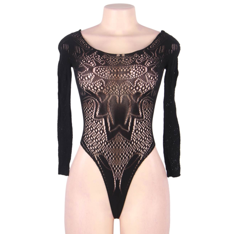 QUEEN LINGERIE - LANGARM TEDDY S/L