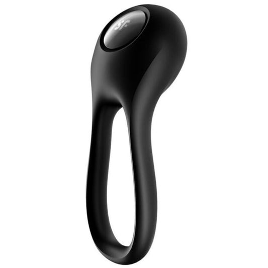 SATISFYER - MAJESTIC DUO RING VIBRATOR SCHWARZ