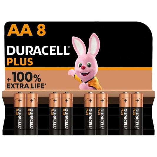 DURACELL - PLUS POWER 100 ALKALINE BATTERIE AA LR6 8 EINHEIT