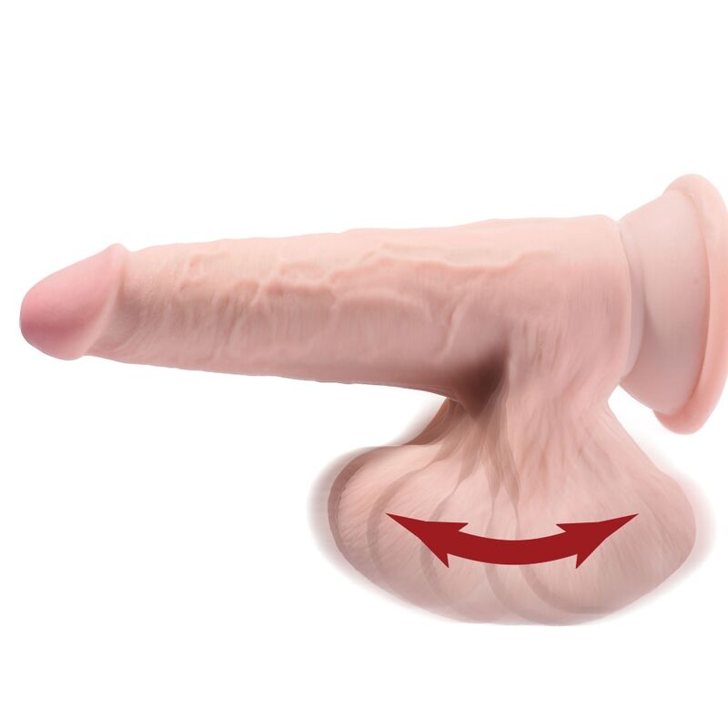 KING COCK - PLUS 3D DILDO SWINGING BALLS 24.5 CM HELLE HAUT