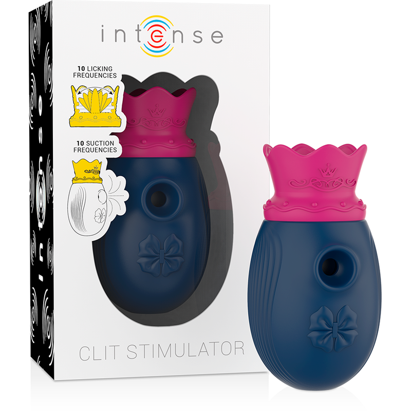 INTENSE - CLIT STIMULATOR 10 LECK- UND SAUGFREQUENZEN - BLAU