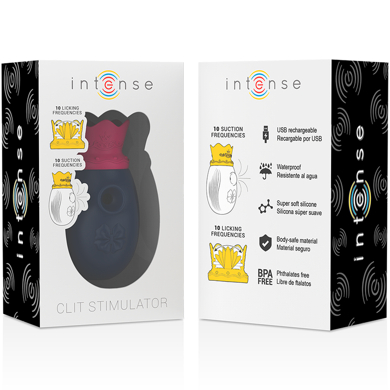 INTENSE - CLIT STIMULATOR 10 LECK- UND SAUGFREQUENZEN - BLAU