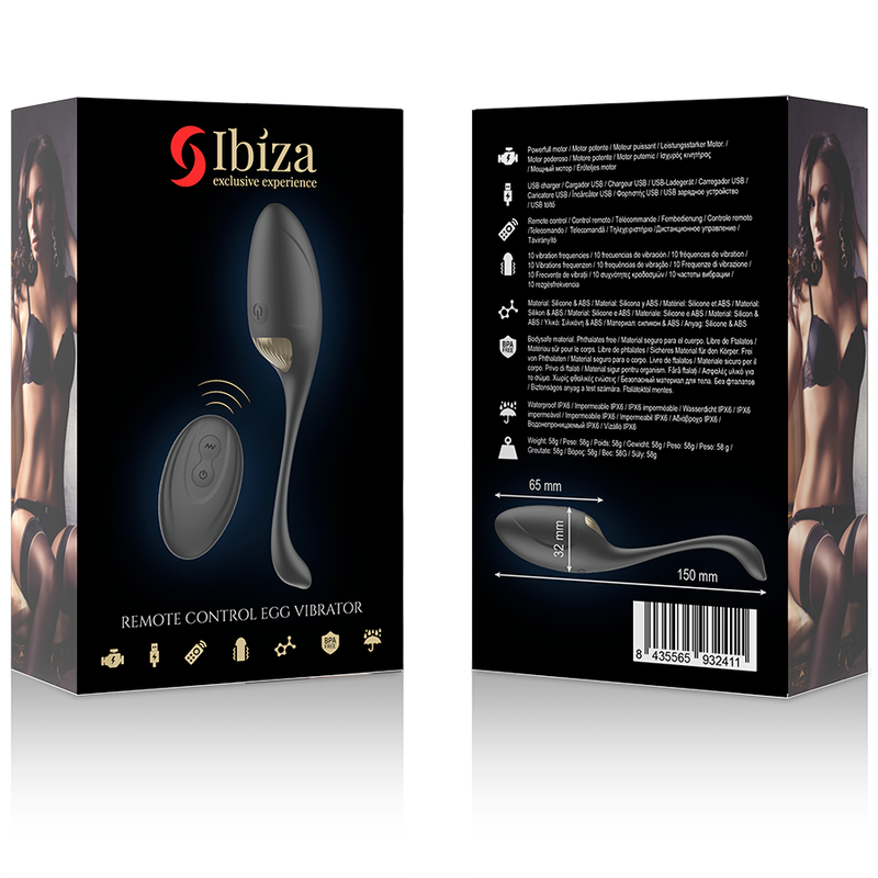 IBIZA - LEISTUNGSSTARKER EIERVIBRATOR MIT FERNBEDIENUNG