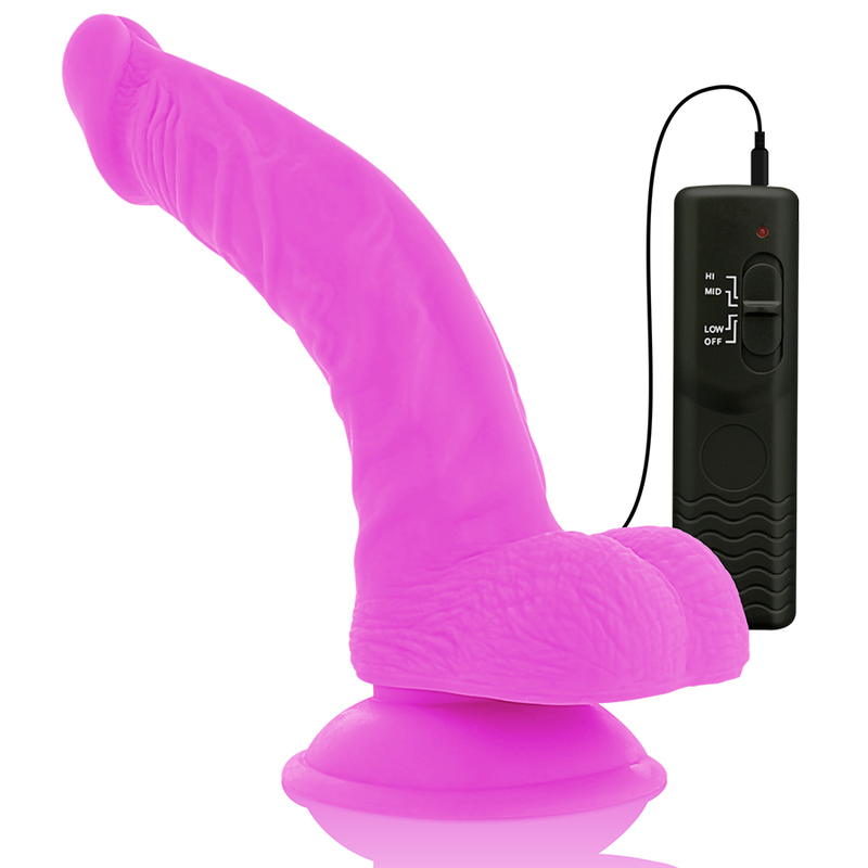 DIVERSIA - FLEXIBLER VIBRIERENDER DILDO LILA 21.5 CM -O- 4.5 CM