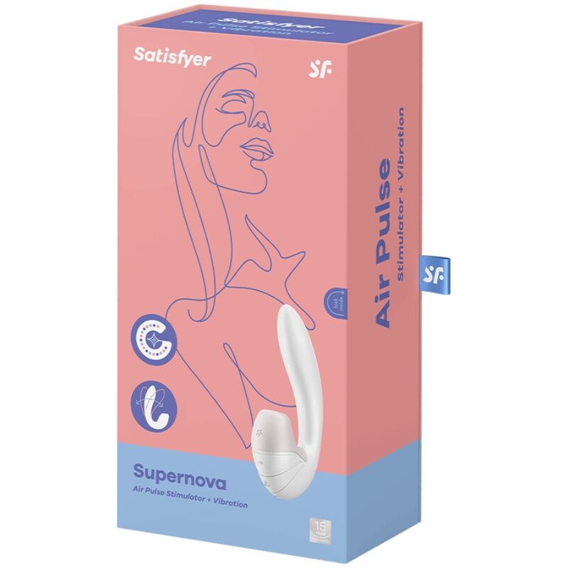 SATISFYER - SUPERNOVA LUFTPULSSTIMULATOR & VIBRATION WEISS