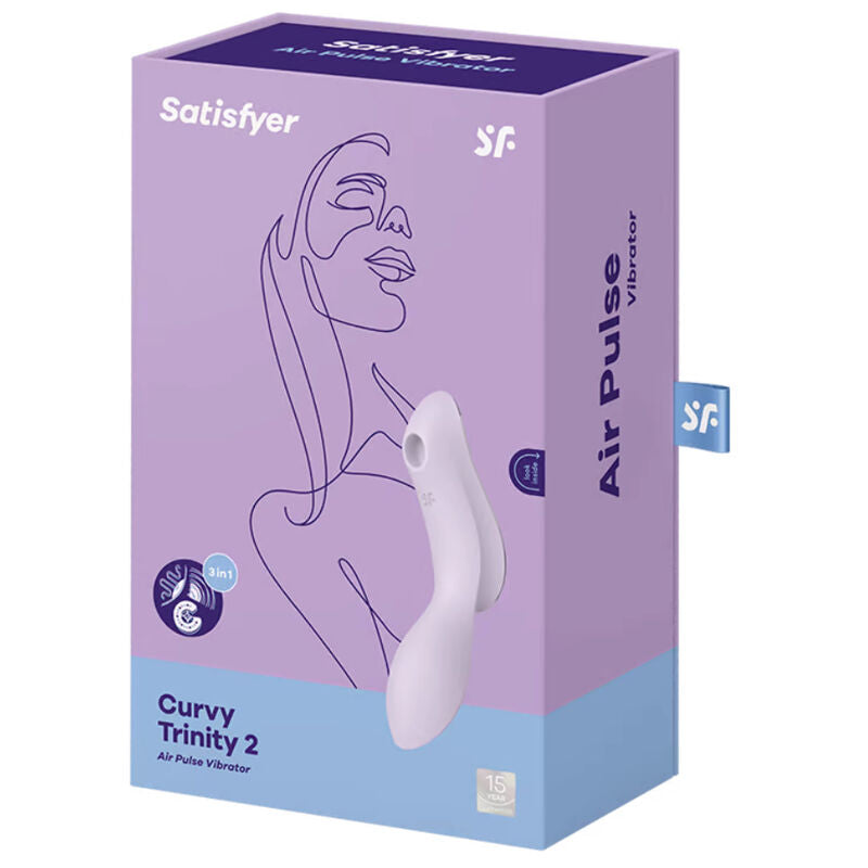 SATISFYER - CURVY TRINITY 2 AIR PULSE VIBRATOR SCHWARZ