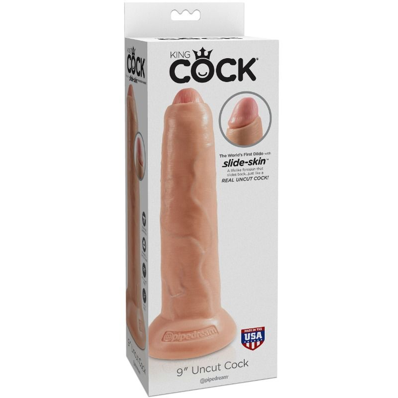 KING COCK - REALISTISCHER DILDO UNGESCHNITTENES FLEISCH 23 CM