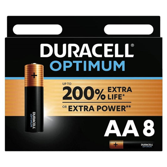 DURACELL - OPTIMUM 200 ALKALINE BATTERIE AA LR6 8 EINHEIT