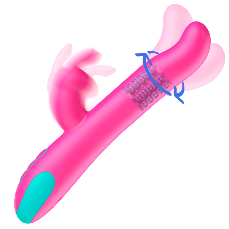 HAPPY LOKY - PLUTO RABBIT VIBRATOR & ROTATOR WATCHME WIRELESS TECHNOLOGIE KOMPATIBEL