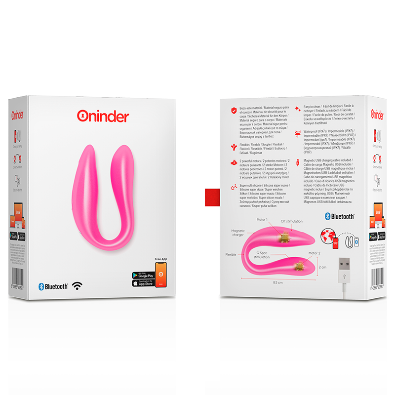 ONINDER - LISBOA G-SPOT- UND KLITORALSTIMULATOR SCHWARZ - KOSTENLOSE APP