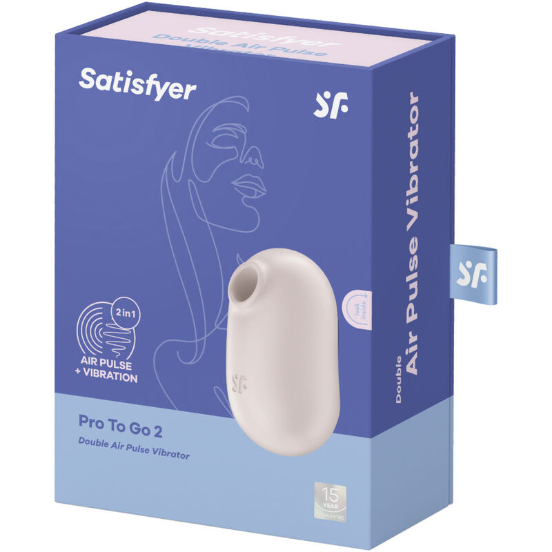 SATISFYER - PRO TO GO 2 DOPPELTER LUFTPULSSTIMULATOR & VIBRATOR VIOLETT