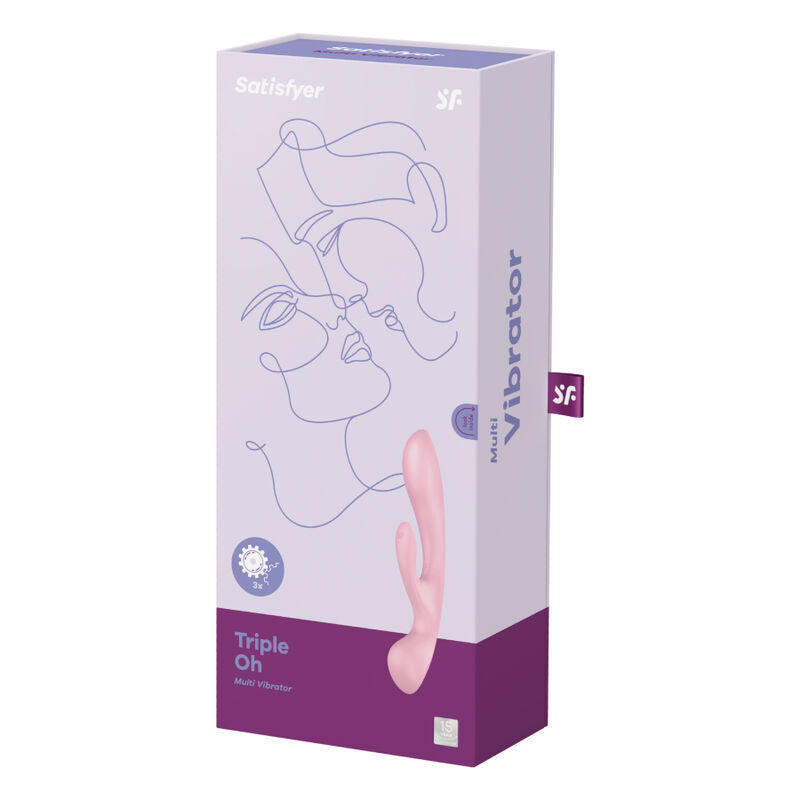 SATISFYER - TRIPLE OH HYBRID VIBRATION ROSA