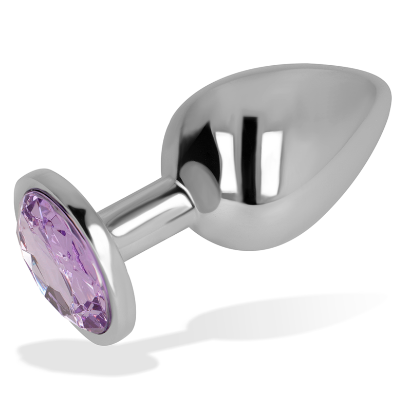 OHMAMA - ANALPLUG MIT VIOLETTEM KRISTALL 7 CM