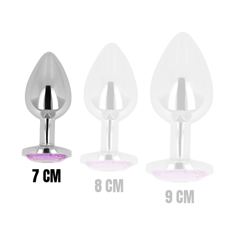 OHMAMA - ANALPLUG MIT VIOLETTEM KRISTALL 7 CM