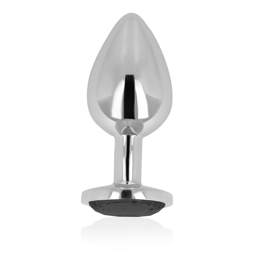 OHMAMA - ANALPLUG MIT SCHWARZEM KRISTALL 7 CM