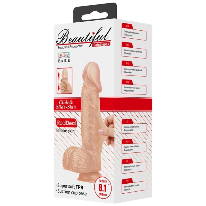 BAILE - SCHÖNE BEGEGNUNG CATOBLEPAS FLEXIBLER REALISTISCHER DILDO 20.6 CM NATÜRLICH