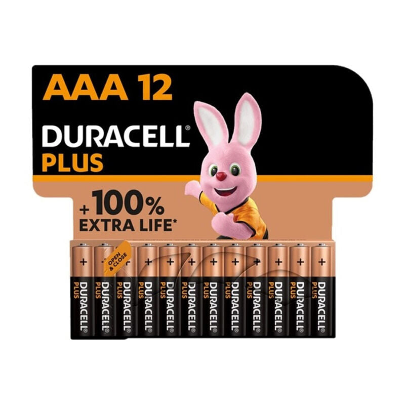 DURACELL - PLUS POWER 100 ALKALINE BATTERIE AAA LR03 12 EINHEIT