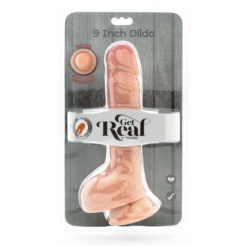 GET REAL - DUAL DENSITY DILDO 25,5 CM HOLEN HAUT