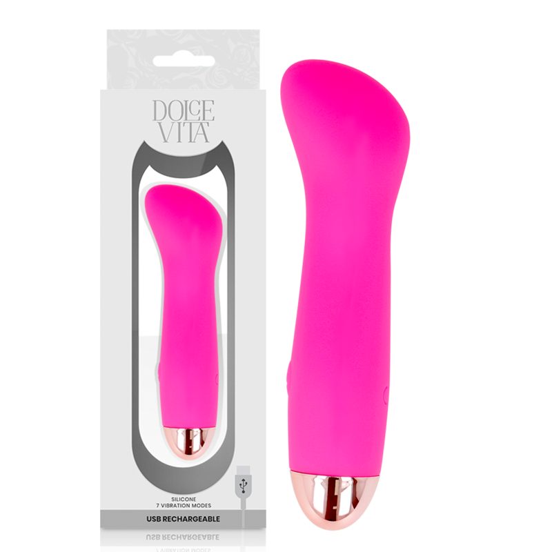 DOLCE VITA - AUFLADBARER VIBRATOR EINE ROSA 7 GESCHWINDIGKEIT