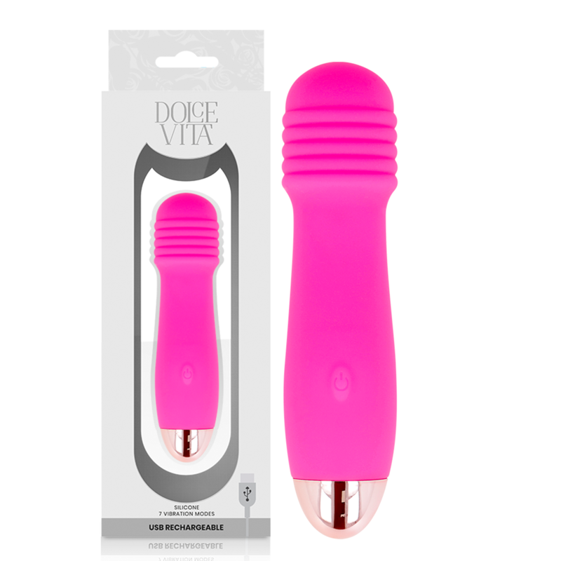 DOLCE VITA - AUFLADBARER VIBRATOR DREI ROSA 7 GESCHWINDIGKEITEN