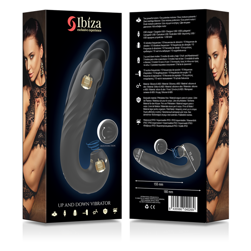 IBIZA - CLIP UP & DOWN +VIBRATOR + KLITORISAUGER