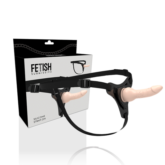 FETISH SUBMISSIVE HARNESS - FLEISCHREALISTISCHES SILIKON 16CM