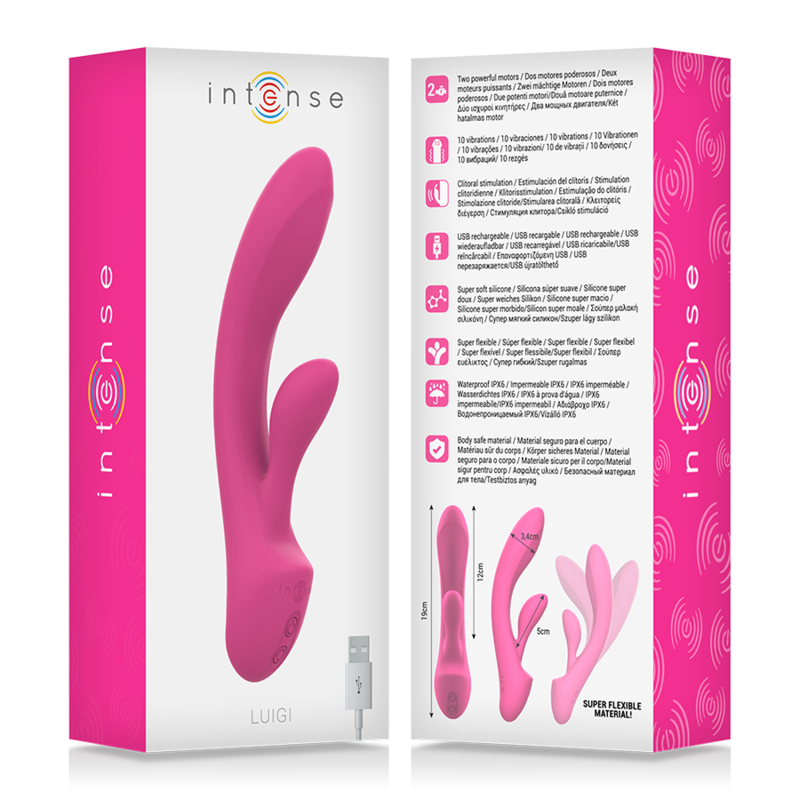 INTENSE - LUIGI RABBIT VIBRATOR ROSA FLÜSSIGES SILIKON