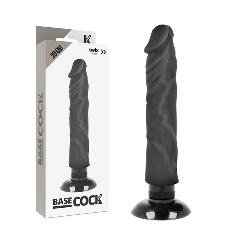 BASECOCK - REALISTISCHER VIBRATOR 2-1 NATÜRLICH 20 CM -O- 4 CM