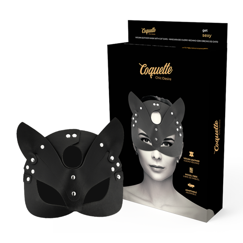 COQUETTE CHIC DESIRE - VEGANE LEDERMASKE MIT KATZENOHREN