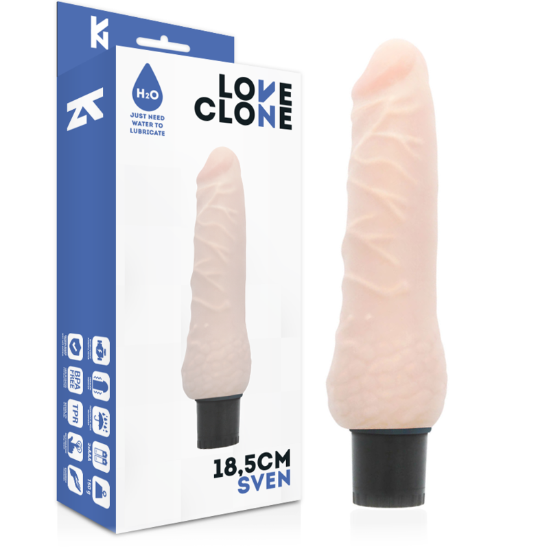 LOVECLONE - SVEN SELBSTSCHMIERENDER VIBRATOR 18.5 CM -O- 3.3 CM