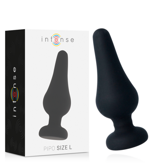 INTENSE - ANALPLUG PIPO L SCHWARZES SILIKON 13 CM