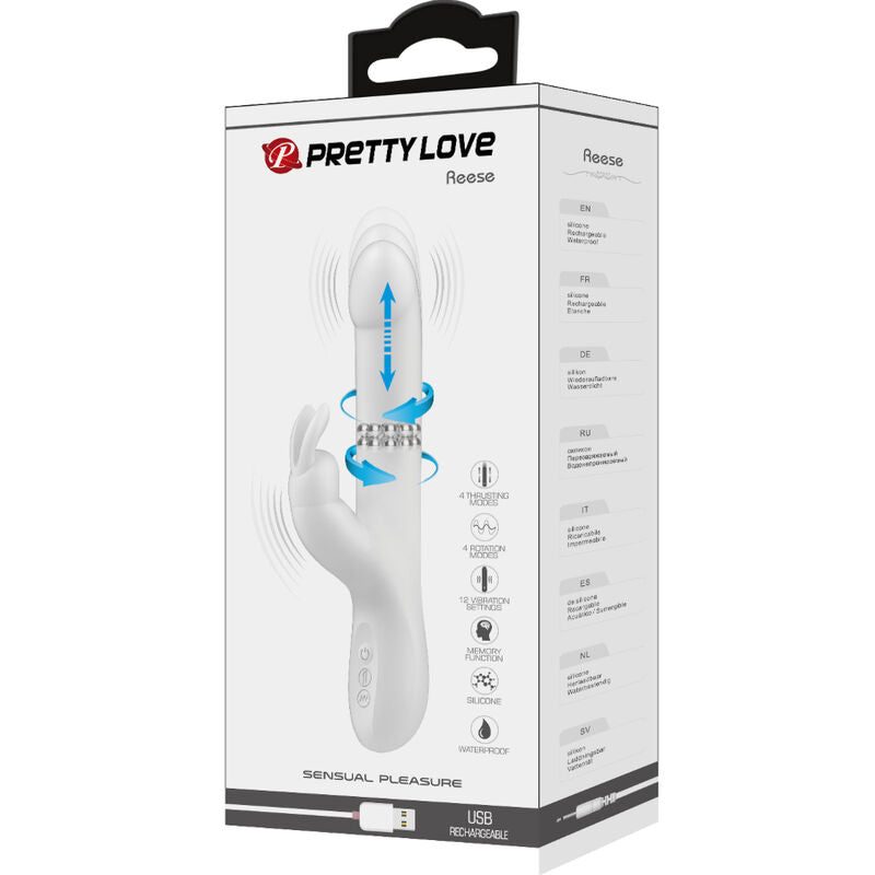 PRETTY LOVE - REESE VIBRATOR MIT SILBERNE ROTATION