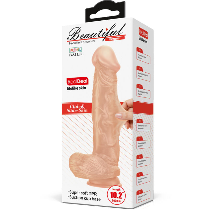 BAILE - SCHÖNE BEGEGNUNG BERGRRISI FLEXIBLER REALISTISCHER DILDO 26 CM NATÜRLICH