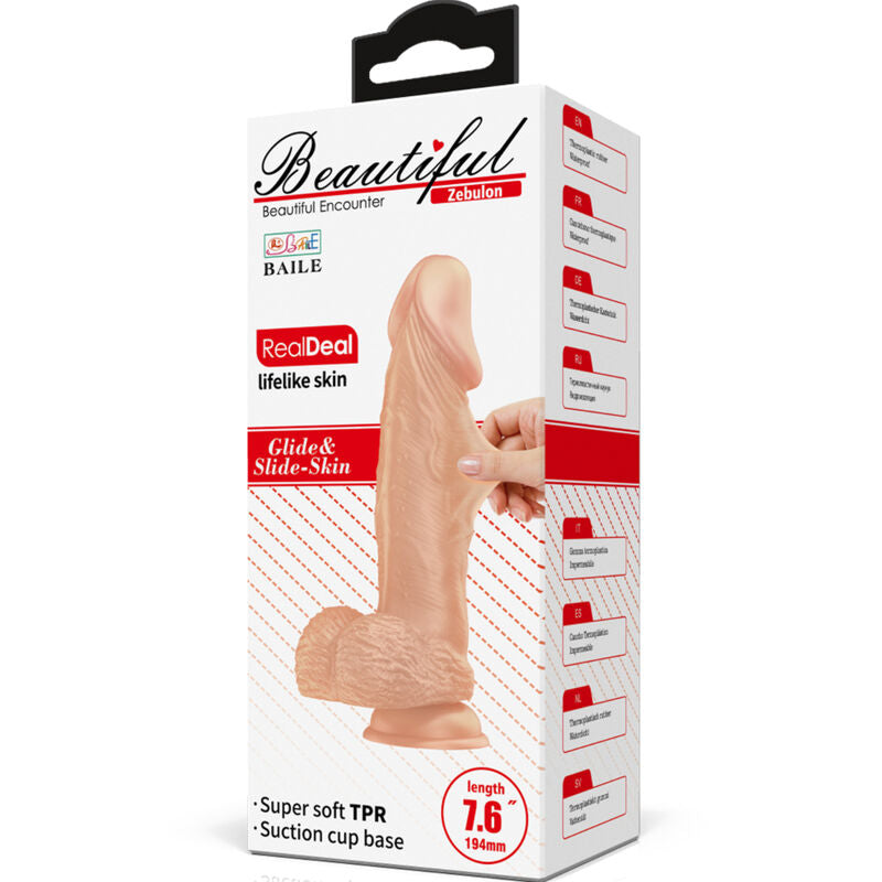 BAILE - SCHÖNE BEGEGNUNG ZEBULON FLEXIBLER REALISTISCHER DILDO 19.4 CM NATÜRLICH