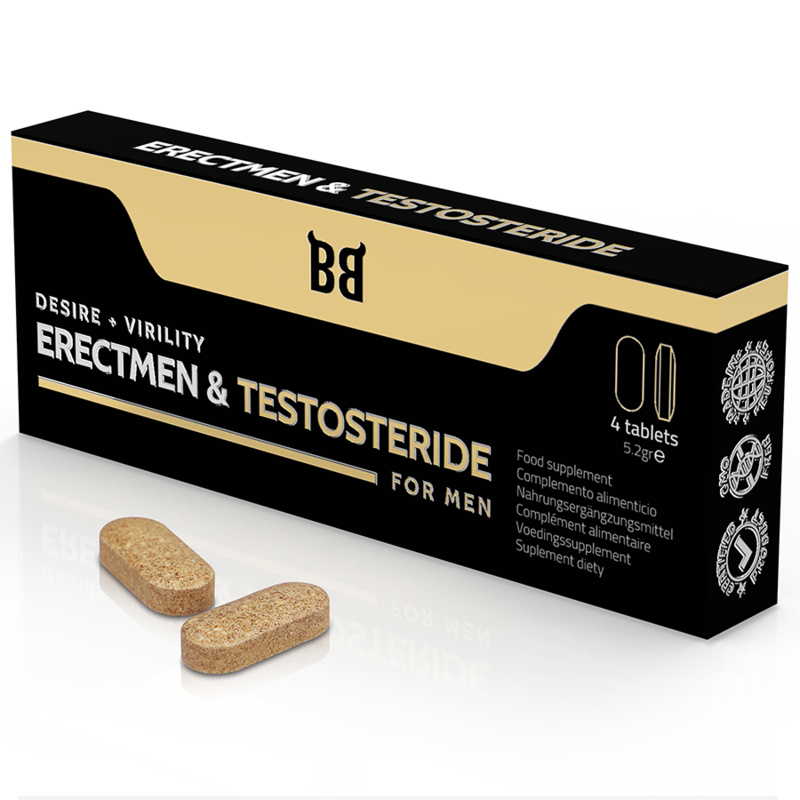 BLACK BULL - ERECTMEN & TESTOSTERID POWER UND TESTOSTERON FÜR MNNER 4 KAPSELN