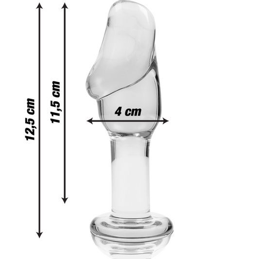 NEBULA SERIES BY IBIZA - MODELL 6 ANALPLUG BOROSILIKATGLAS KLAR 12.5 CM -O- 4 CM