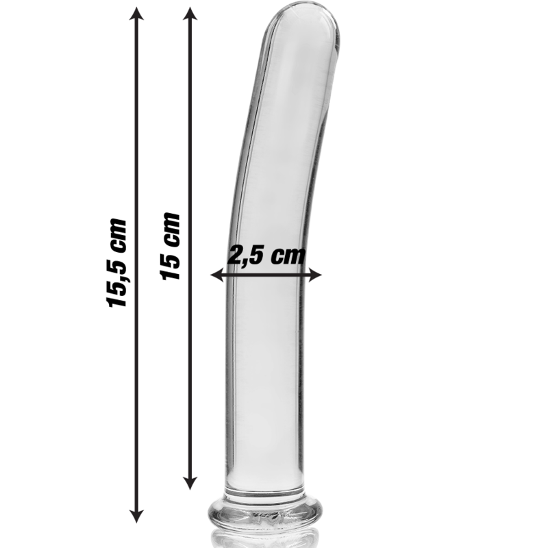 NEBULA SERIES BY IBIZA - MODELL 9 DILDO BOROSILIKATGLAS KLAR 15.5 CM -O- 2.5 CM