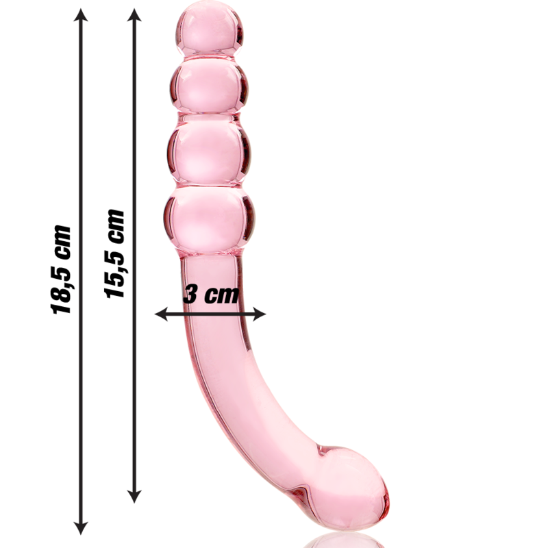 NEBULA SERIES BY IBIZA - MODELL 14 DILDO BOROSILIKATGLAS KLAR 18.5 CM -O- 3 CM