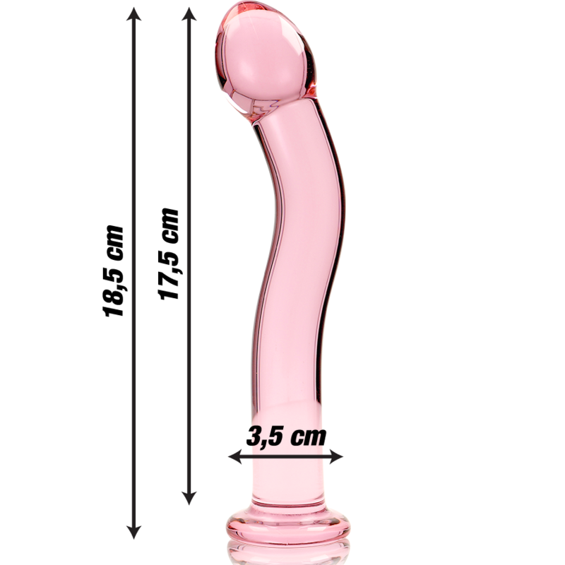 NEBULA SERIES BY IBIZA - MODELL 18 DILDO BOROSILIKATGLAS KLAR 18.5 CM -O- 3.5 CM