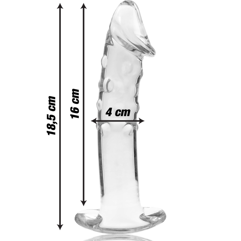 NEBULA SERIES BY IBIZA - MODELL 19 DILDO BOROSILIKATGLAS KLAR 18.5 CM -O- 4 CM