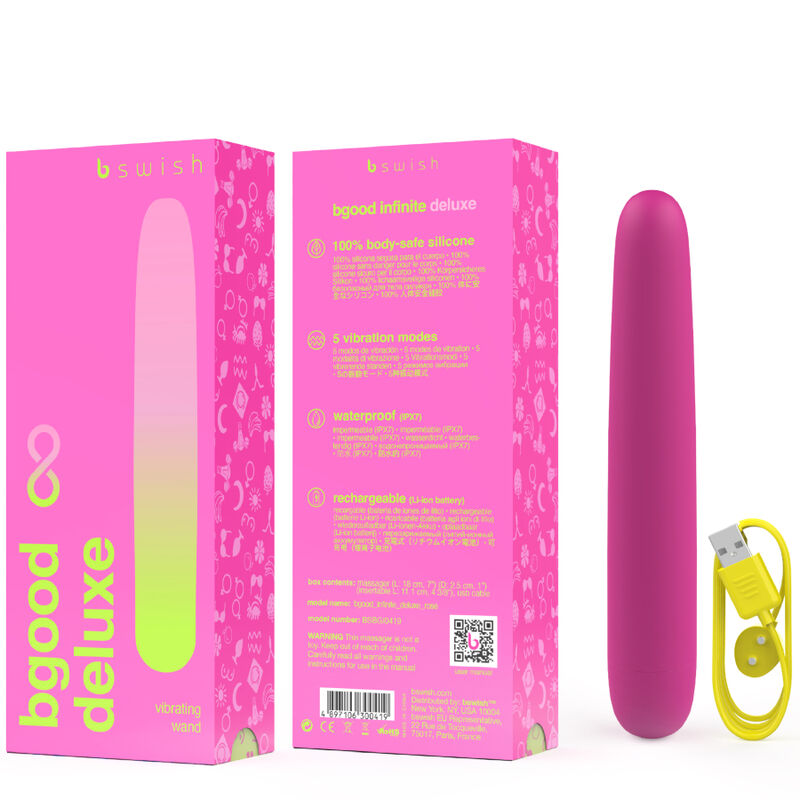 B SWISH - BGOOD INFINITE DELUXE WIEDERAUFLADBARER VIBRATOR ROSA SILIKON