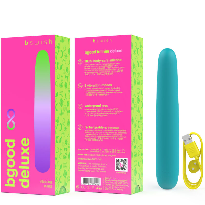 B SWISH - BGOOD INFINITE DELUXE WIEDERAUFLADBARER VIBRATOR BLAUES SILIKON