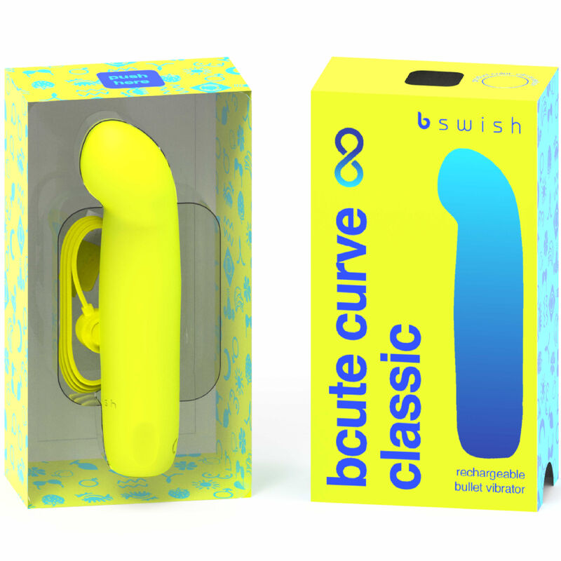 B SWISH - BCUTE CURVE INFINITE KLASSISCHER WIEDERAUFLADBARER SILIKONVIBRATOR GELB