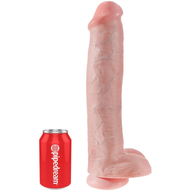 KING COCK - REALISTISCHER PENIS MIT EIER 34.2 CM LEICHT